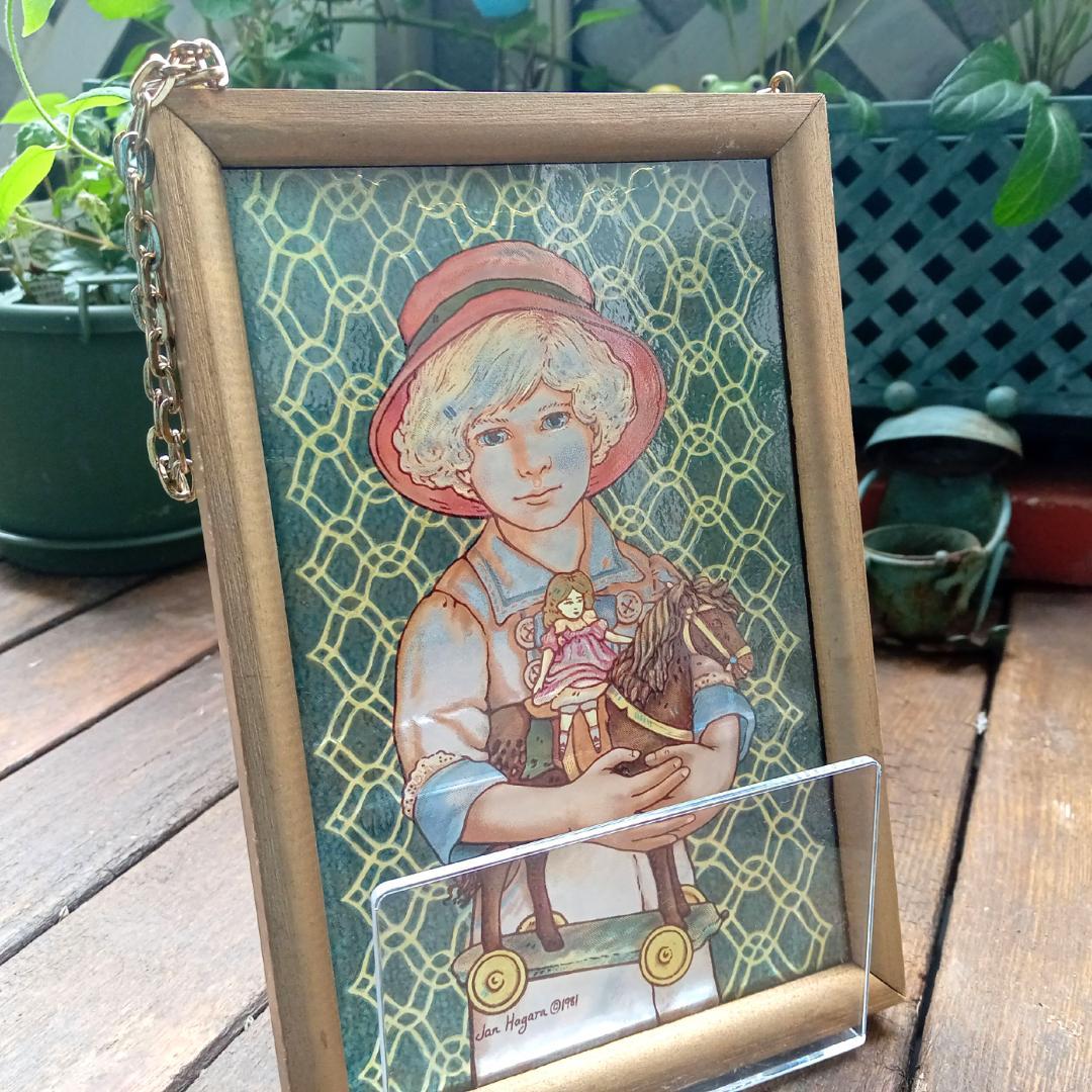 新品ジャン・ハガラ ステンドグラス 少女とお人形 ジョディ グラスマスターズ社