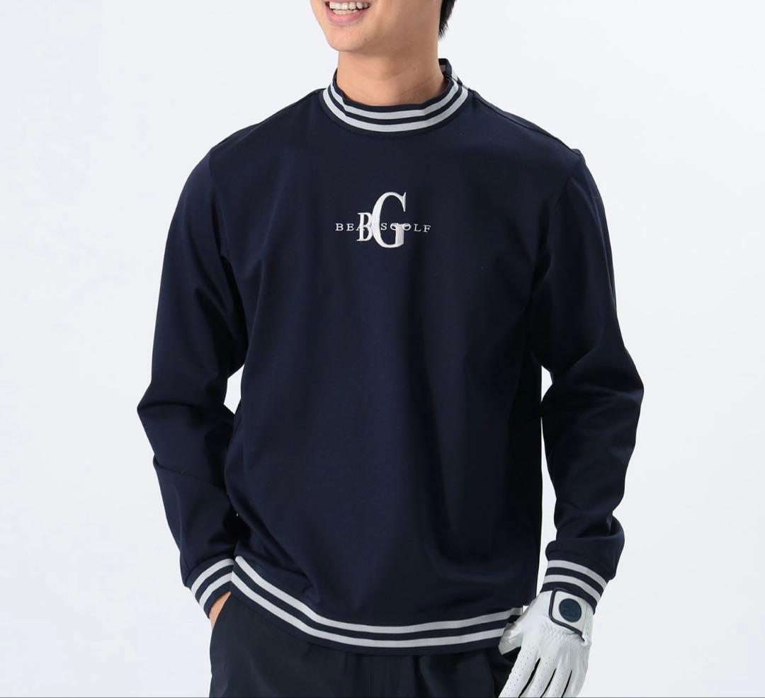 BEAMS GOLF モックネック プルオーバー L UVカット メンズ
