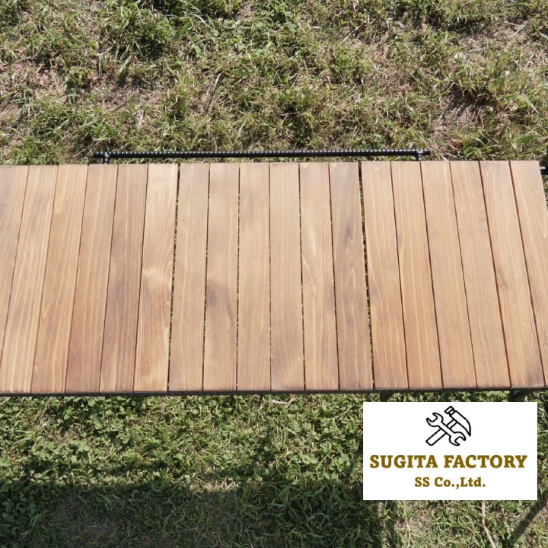 に*ー様 檜無垢材　細板　タフまる対応アイアンテーブル　キャンプテーブル　ローテ