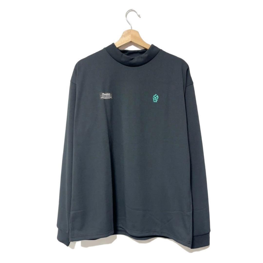 ラッセルノ ゴルフ カタカナプリント モックネック ロングスリーブ ブラック 5