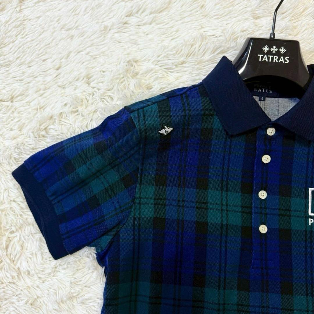 極美品/23年/L相当 パーリーゲイツ ポロシャツ ゴルフウェア QRコード 4