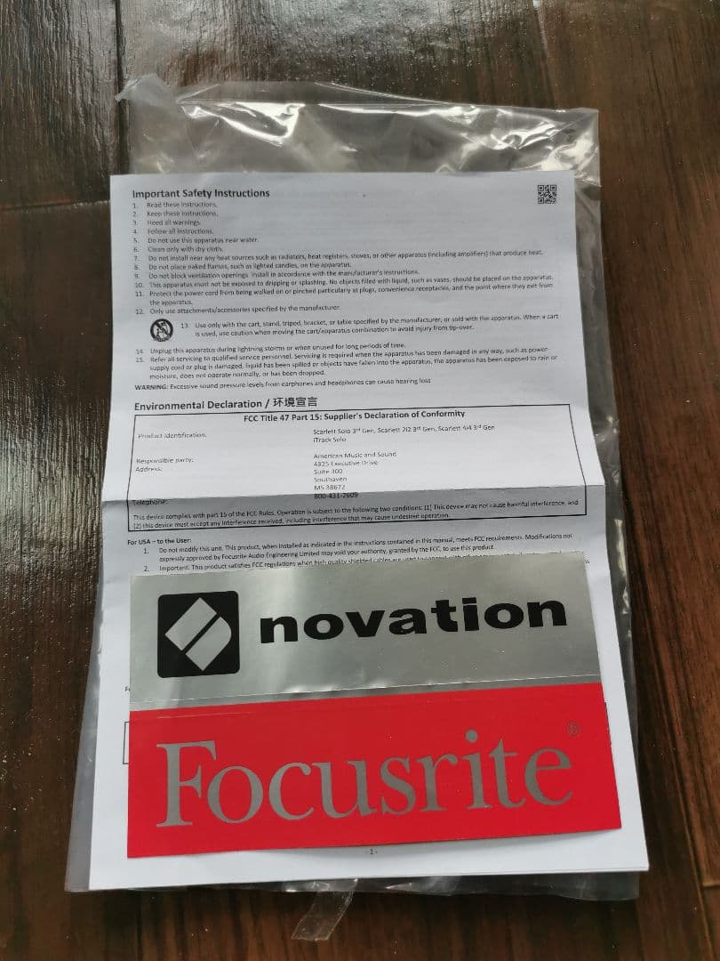 【美品】Focusrite Scarlett 4i4 3rd Gen