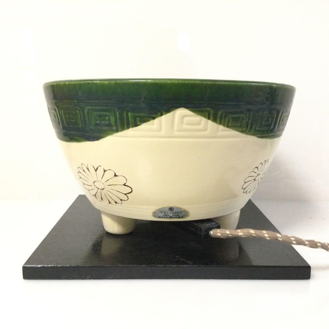 茶道具 野々田式風炉型電熱器 織部風 紙箱付 点検OK L314