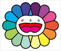 村上隆 版画 Multicolor Double Face White