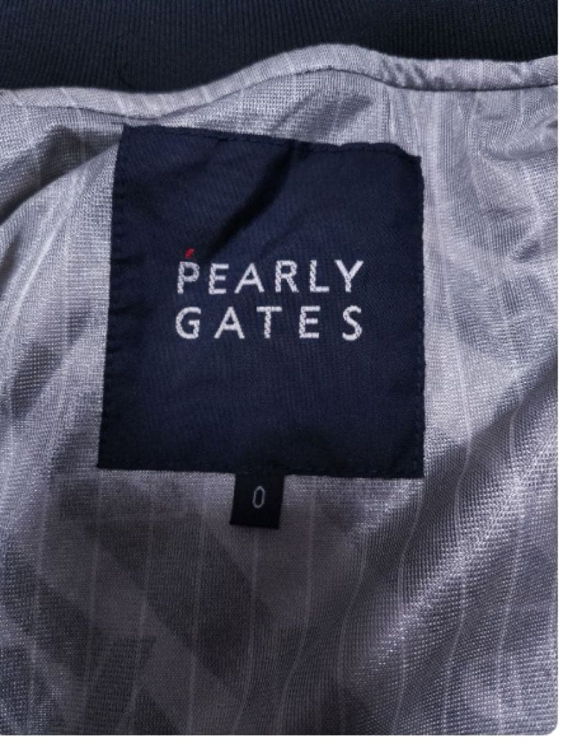 値下げ中希少 美品　パーリーゲイツ　ウィンドブレーカー　ブルゾン　総柄　白黒