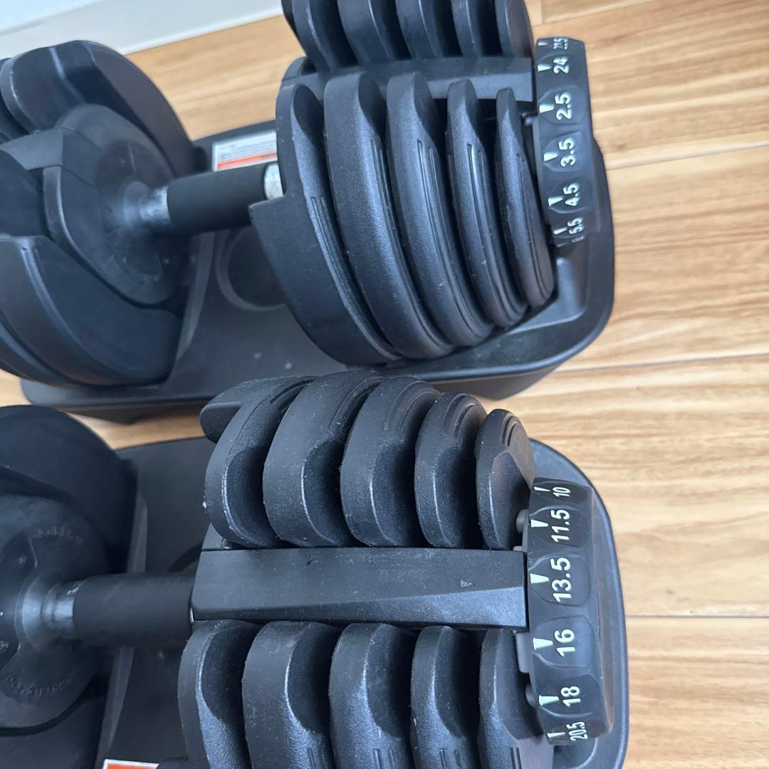 【良品】②可変ダンベル 24kg ダイヤル式 自宅トレ トレーニング ダイエット