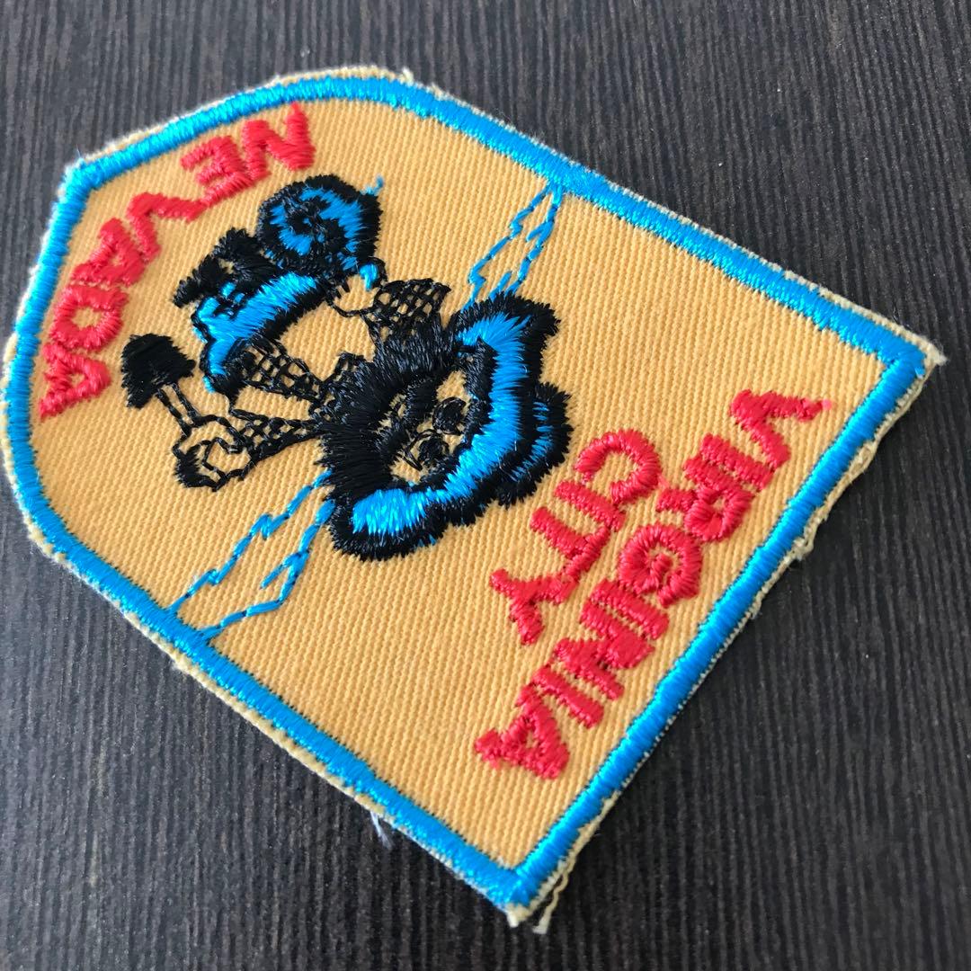 ヴィンテージ 刺繍 ワッペン 1970 1980 ネバダ州 バージニアシティ E