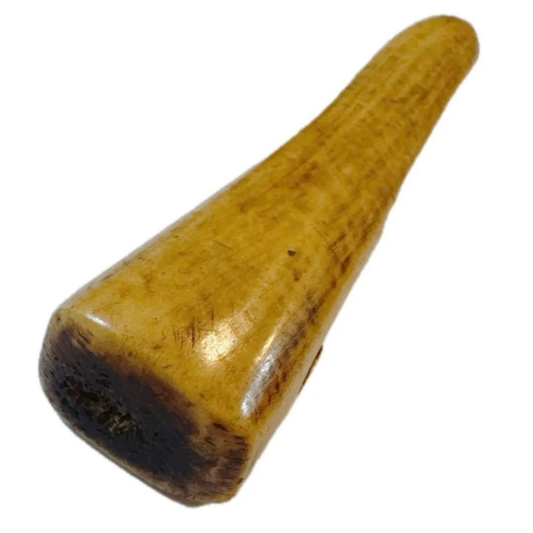 鹿骨製 手彫り 緒締 おじめ 根付パーツ 和骨細工 骨董品 和装小物 和骨董