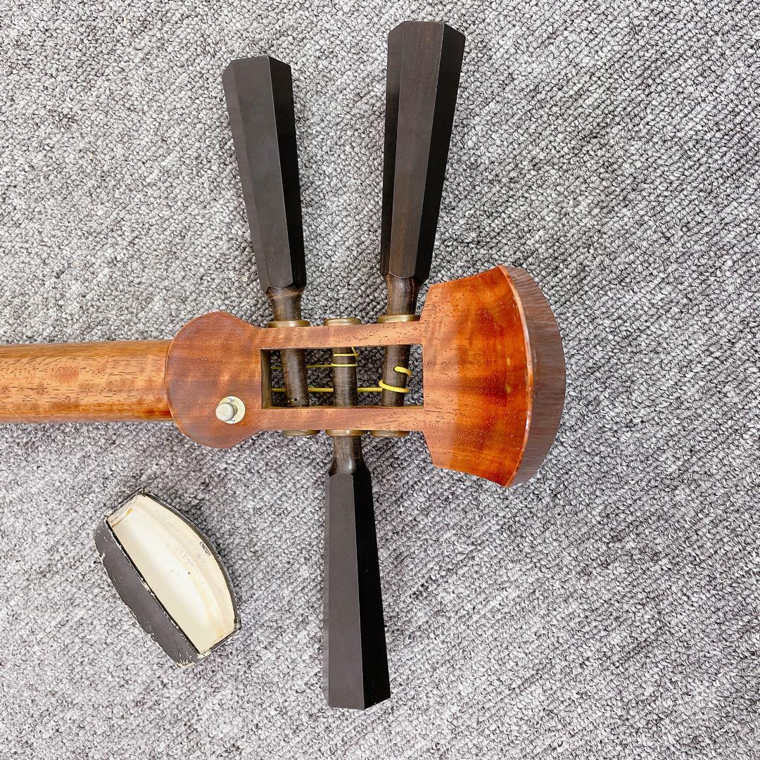 津軽三味線 花梨 丸打胴 犬皮 平溝 東さわり 和楽器