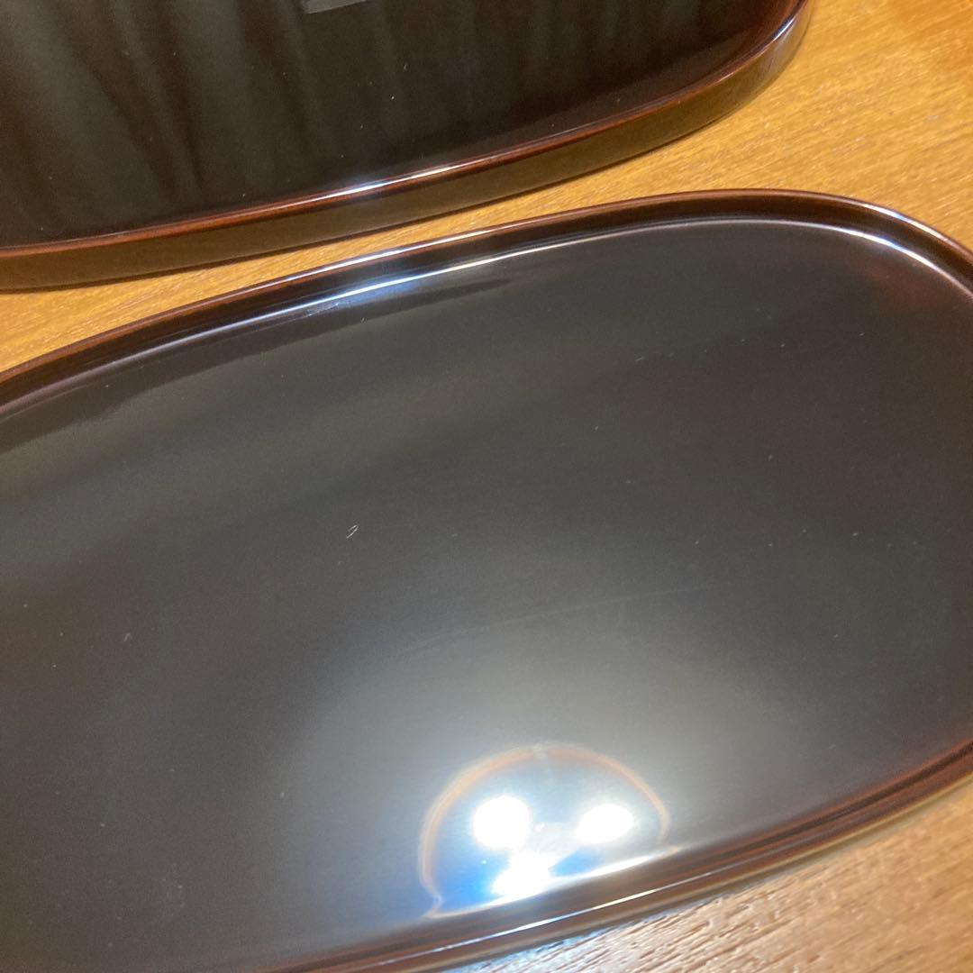 漆器 楕円形皿 5枚セット 木箱入り 越前塗