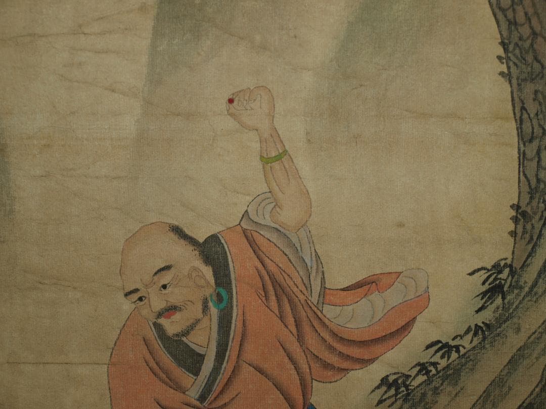 中国美术品 清時代の物図　肉筆絵　激安骨董品 BD221A13-3