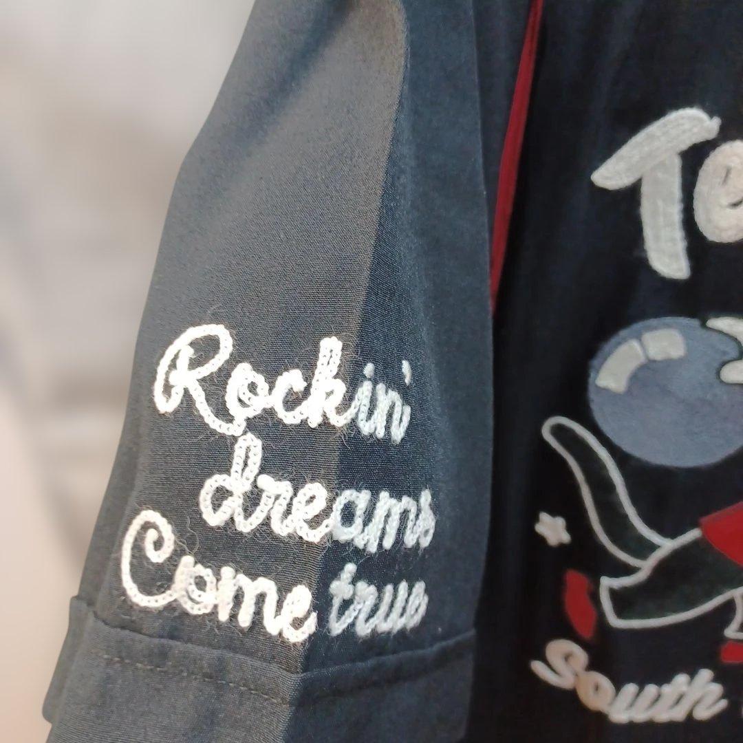 Temmy's ボウリングシャツ 黒/赤