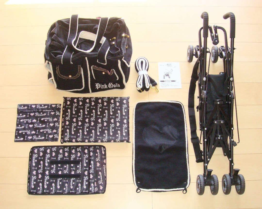 マザーカート ミニバギー パリエロ キャリーカート ペットカート ピンクゴールド