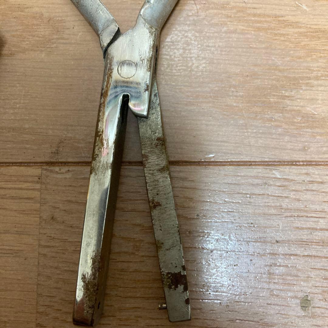 昭和　当時物　レトロ　希少　国鉄　切符　ハサミ　改札鋏　切符切り　ディスプレイ