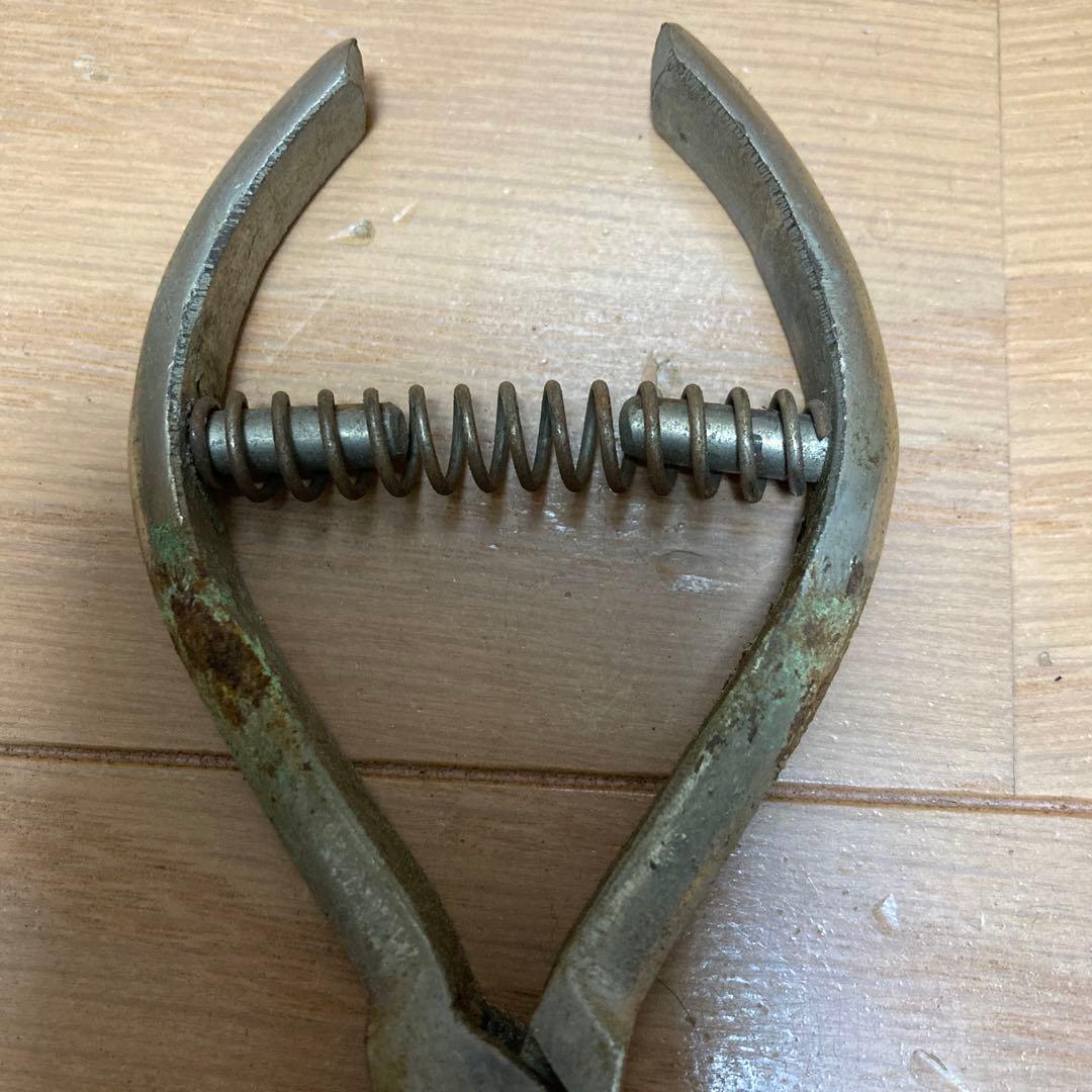 昭和　当時物　レトロ　希少　国鉄　切符　ハサミ　改札鋏　切符切り　ディスプレイ