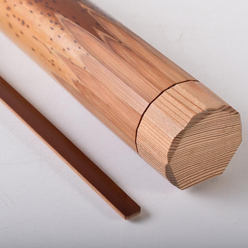 茶道具　裏千家十四代淡々斎自作　茶杓　銘「松風」　共筒共箱　M　R8369