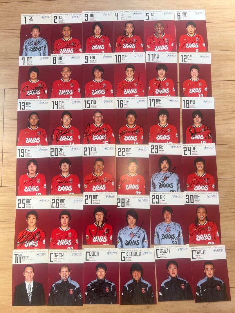 [フルセット]2007年浦和レッズ サイン入りポストカード [36枚]