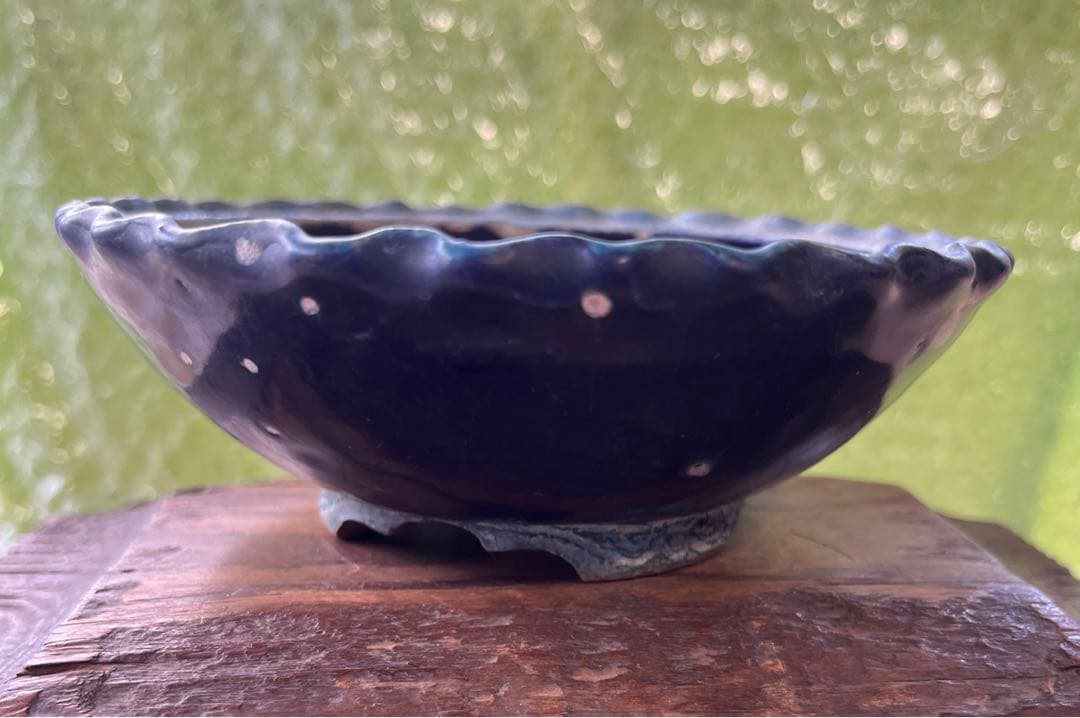 林沐雨　小品　盆栽鉢　レトロ　　(A7)