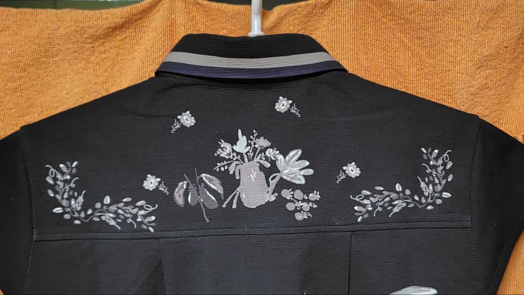 パーリーゲイツ　レディース水彩風 プリント 半袖ポロシャツ　サイズ2