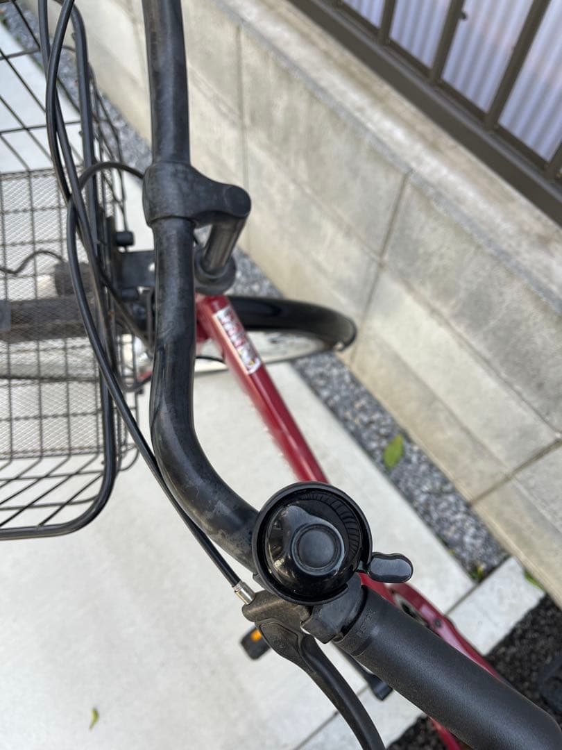 【引き取り】自転車　シティサイクル 赤（ワインレッド）