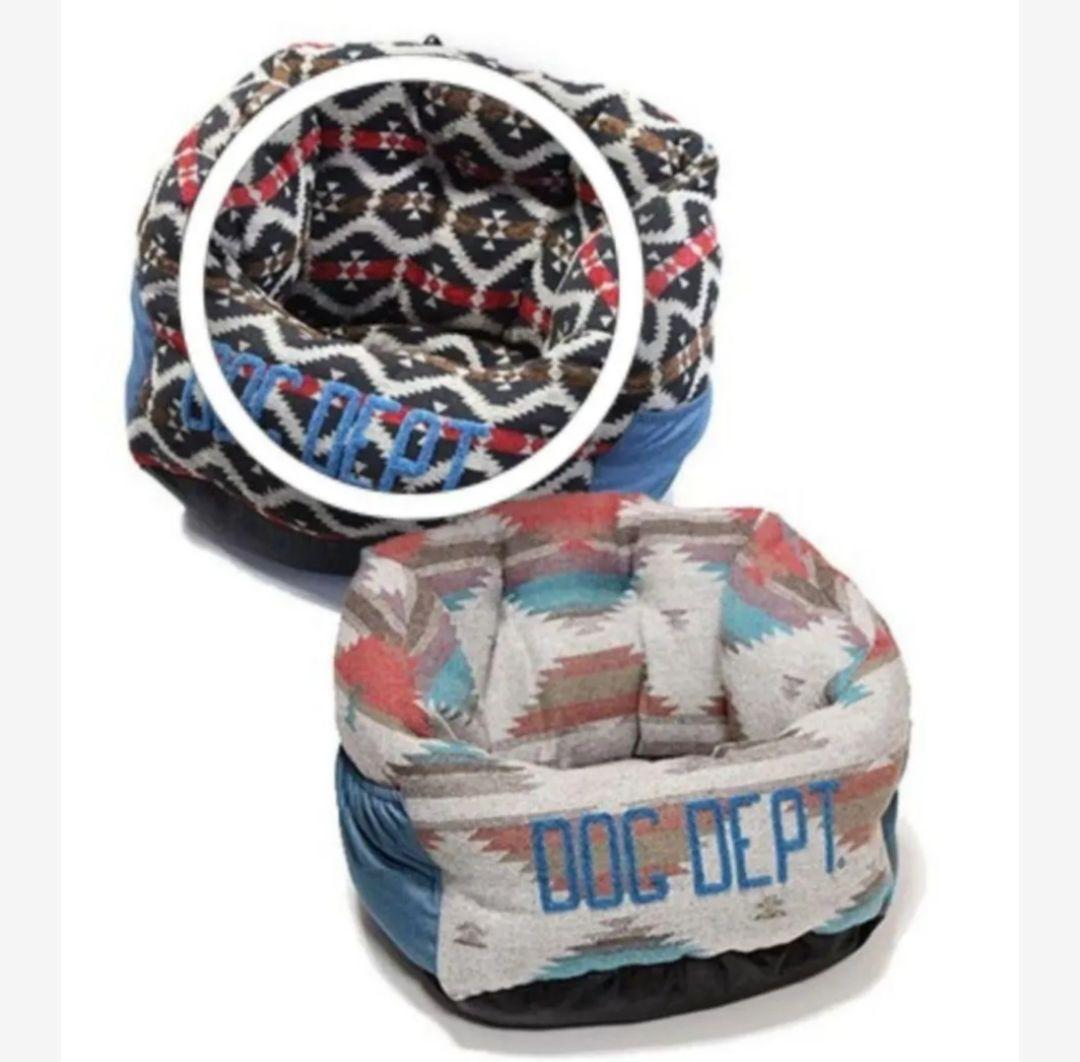 DOG DEPT ドッグデプト 幾何学模様 犬用ドライブベッド クッション