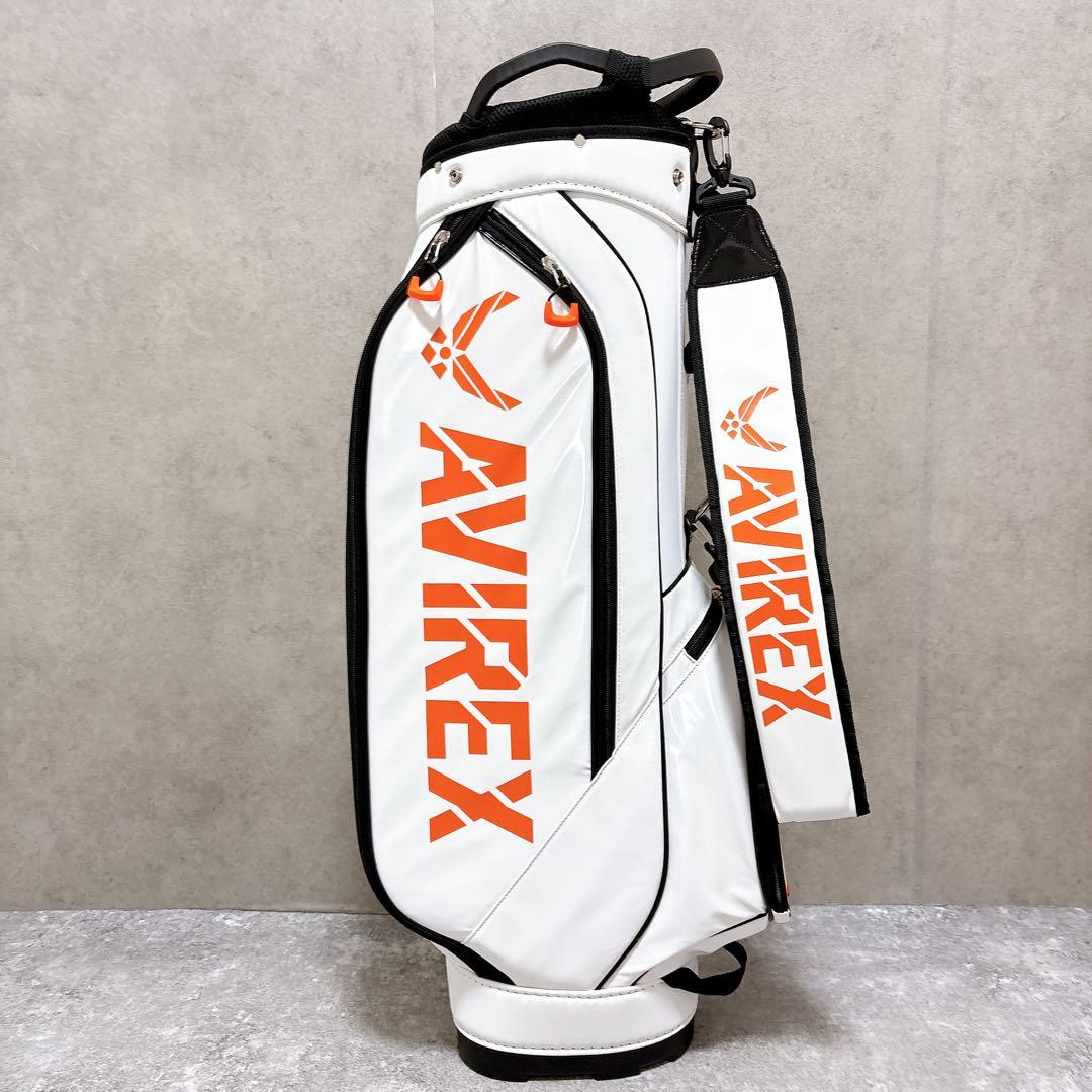 未使用 アビレックス AVIREX ゴルフ キャディバッグ 白 軽量 カード型
