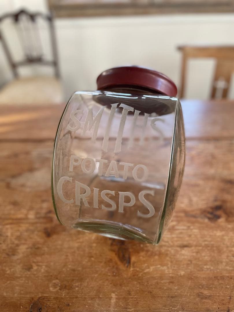 激レア　イギリスアンティーク　ポテトチップ　ガラスジャー