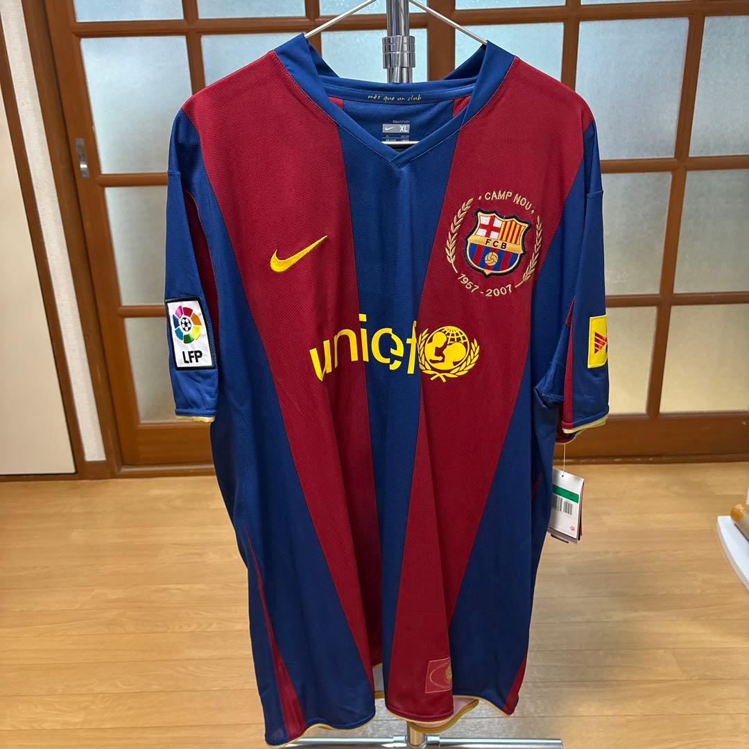 サッカー　ユニフォーム　FCバルセロナ 07-08 リーガ仕様　タグ付