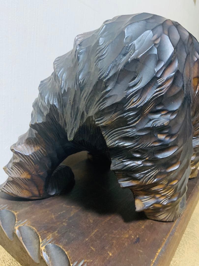 希少品　昭和レトロ　アンティーク　北海道　阿寒湖　木彫り熊　アイヌ工芸　民芸品