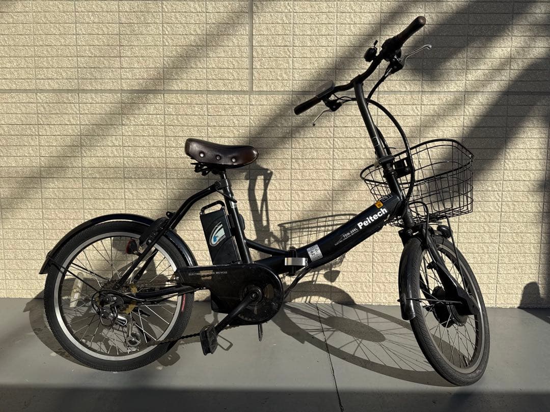 ペルテック電動アシスト自転車 TDN-206L ブラック 6AH
