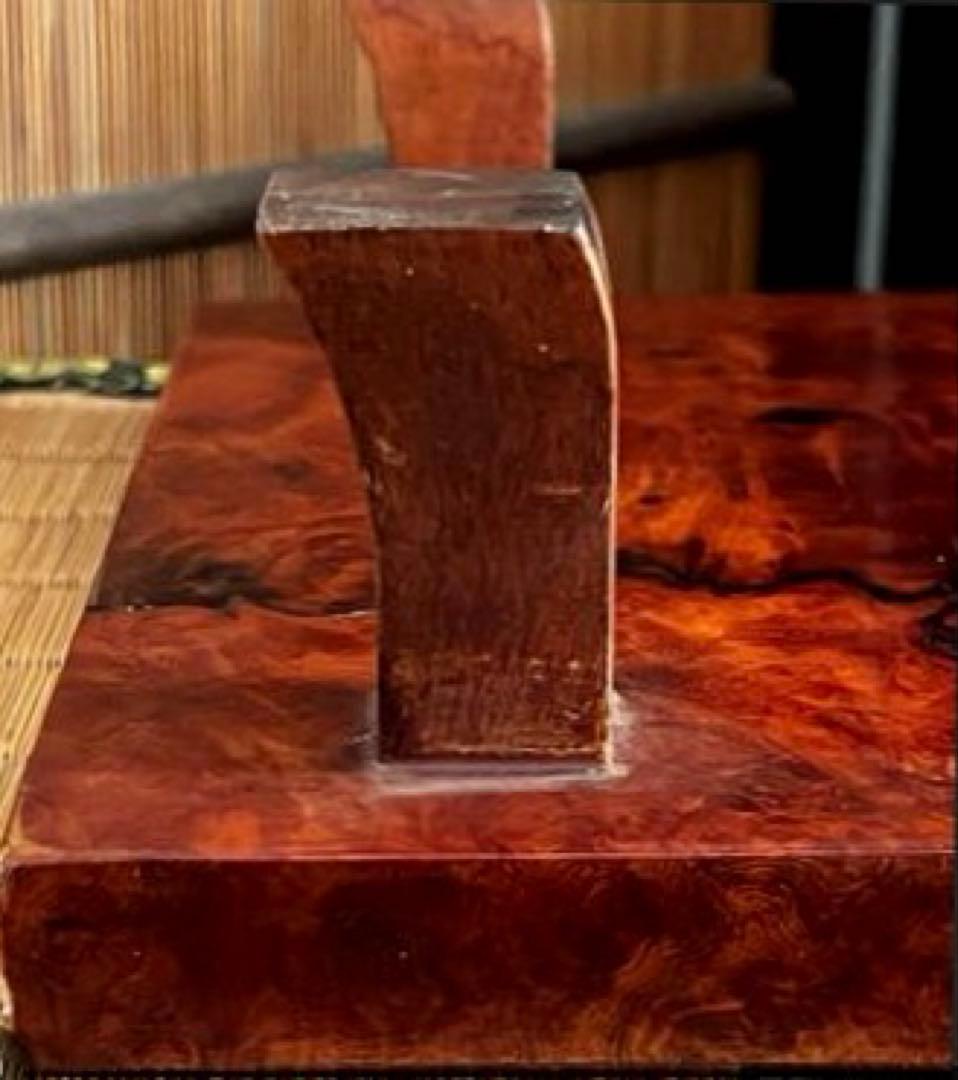 天然時代木 花梨 玉杢 瘤 四足 中型 花台 香台 盆栽台