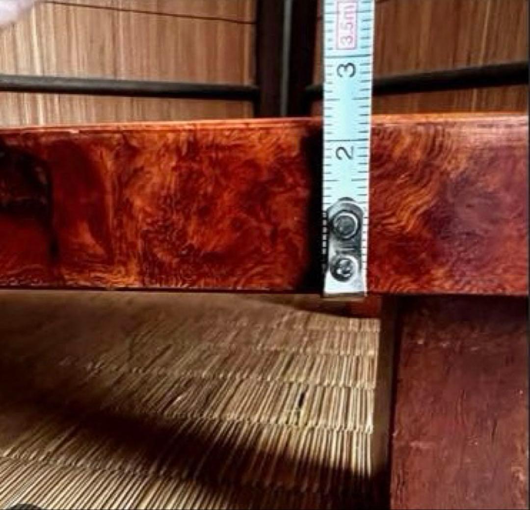 天然時代木 花梨 玉杢 瘤 四足 中型 花台 香台 盆栽台