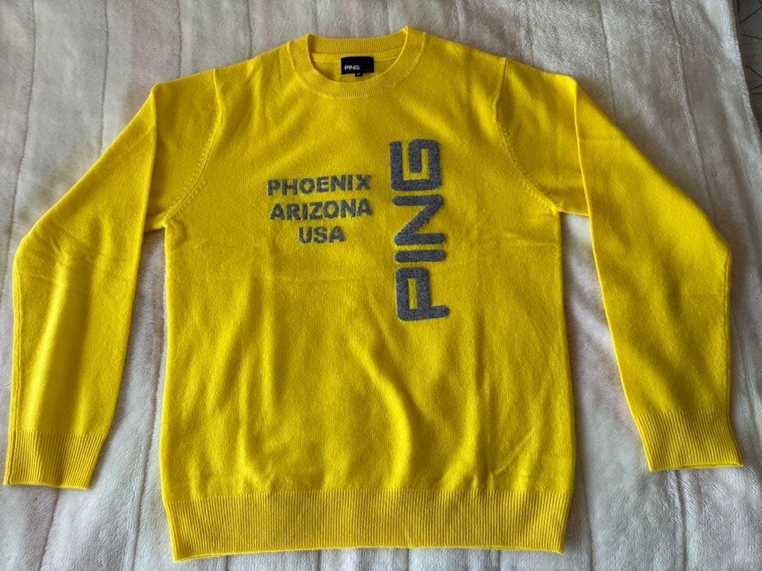 ピンPING カシミアセーター イエロー　新品未使用 サイズ:M