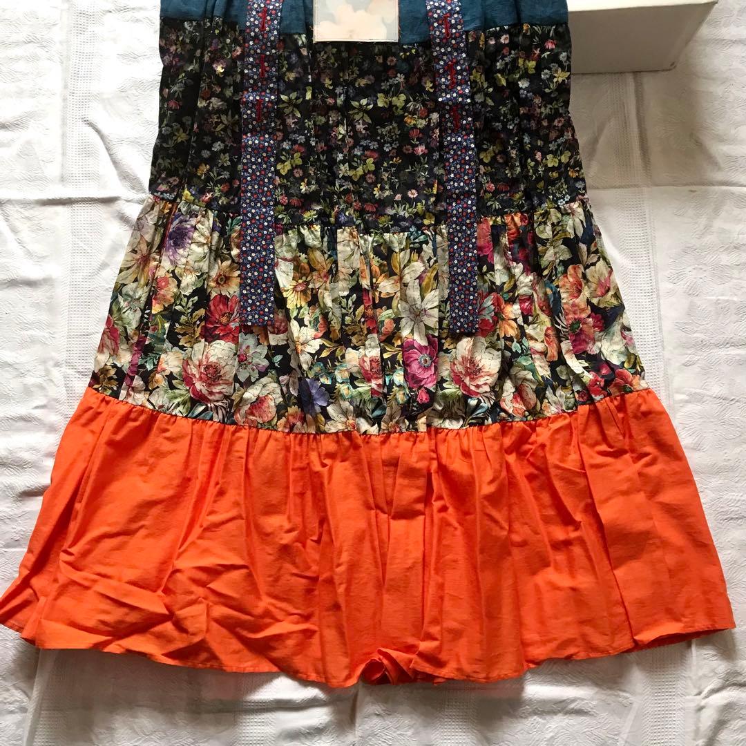 Cocco 夢ポケット付き ティアードスカート　Composition-a