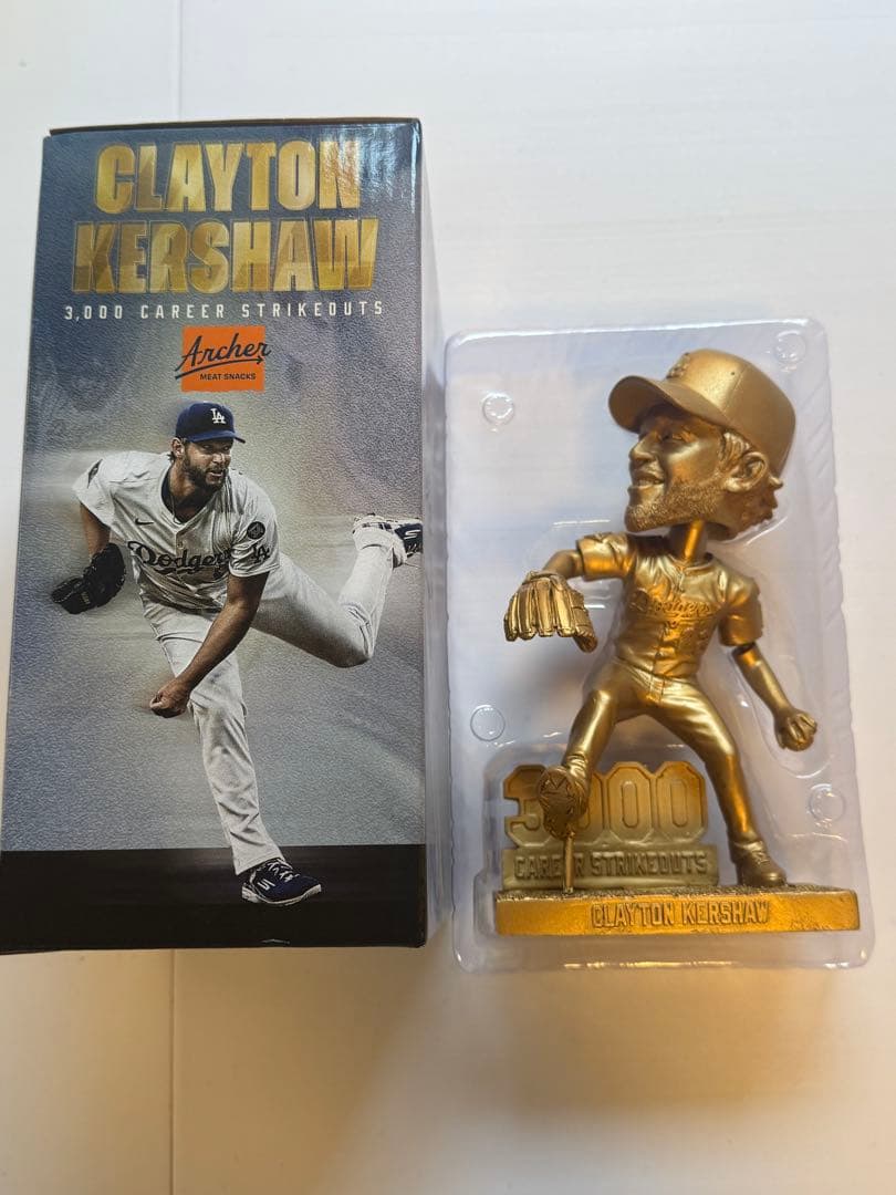 クレイトン・カーショー　9/20 球場配布　ボブルヘッド ゴールド 大谷翔平