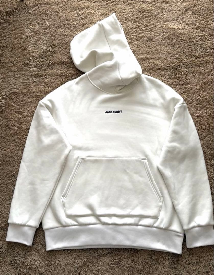 【美品】BUNNY JACK 裏フリースフード付きトレーナー ホワイト