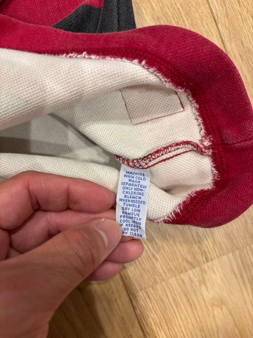 ラルフローレン　ポロスポーツマン　ビンテージ　ラガーシャツ M 赤/黒