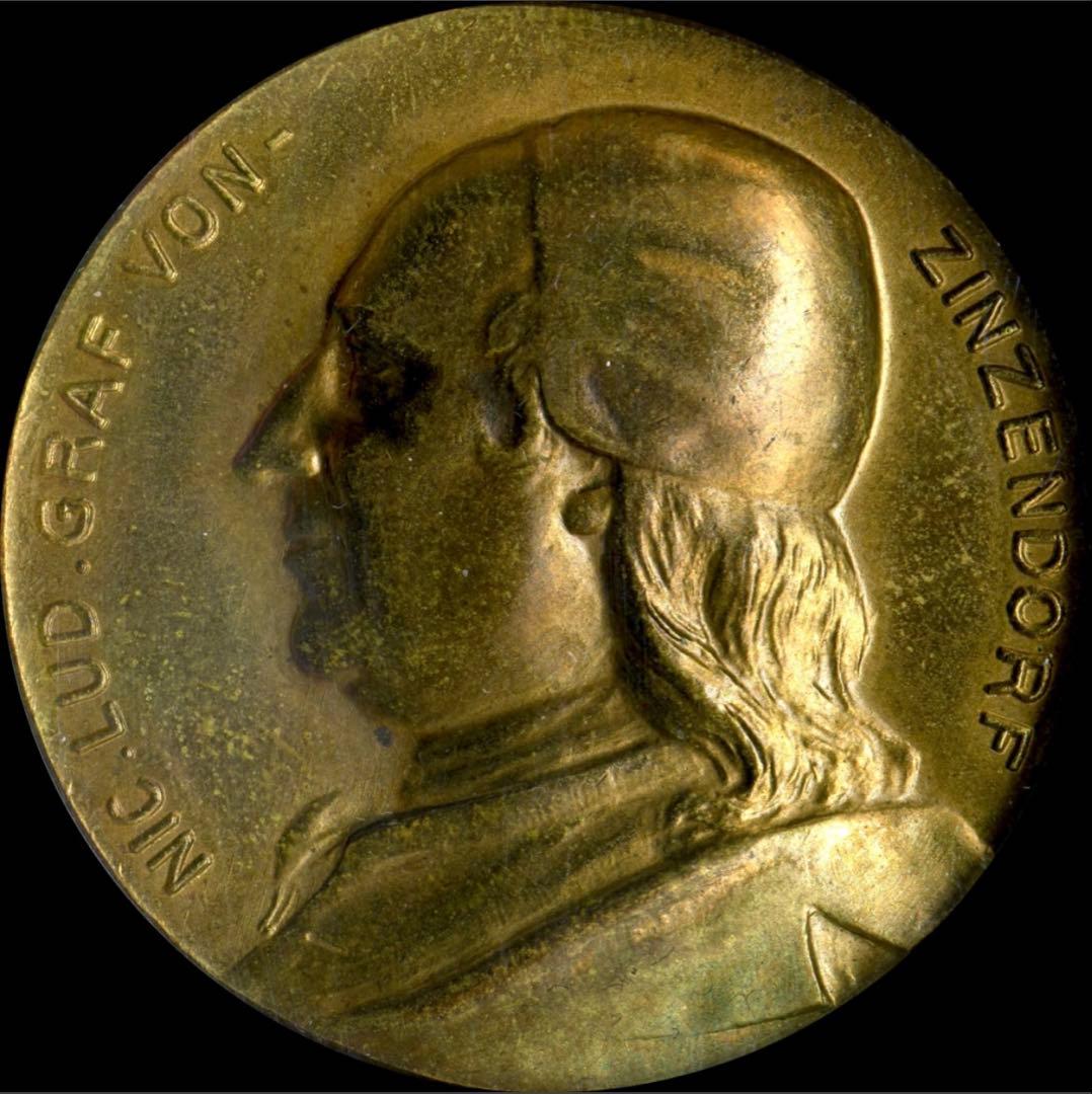 NGC MS63BN ドイツ 1922 青銅メダル ツィンツェンドルフ伯爵
