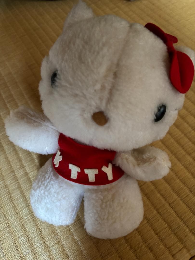 【激レア】1976年製 キティぬいぐるみ／袋付　《ビンテージ》《昭和レトロ》