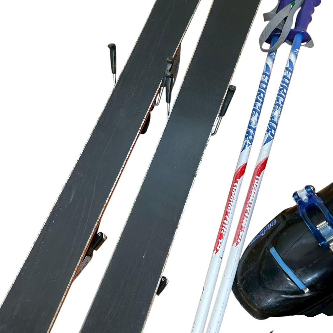 ② ジュニアスキー3点セット 板130cm/靴23cm/ストック105cm子供用