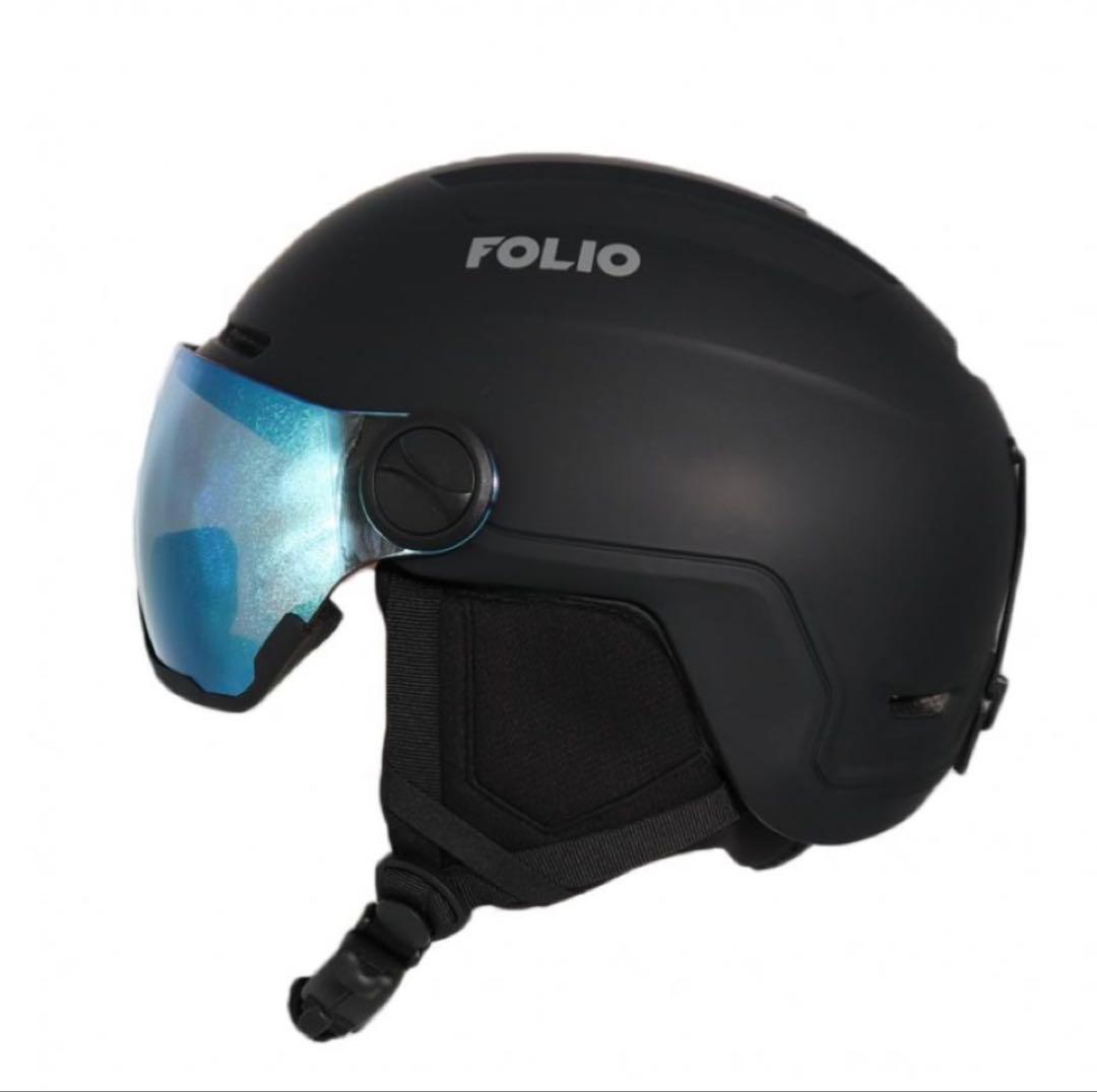 美品◾️FOLIO スキー スノーボード バイザー付ヘルメット 大人用Lサイズ