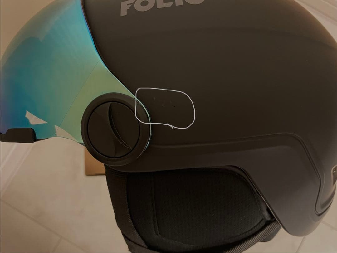 美品◾️FOLIO スキー スノーボード バイザー付ヘルメット 大人用Lサイズ