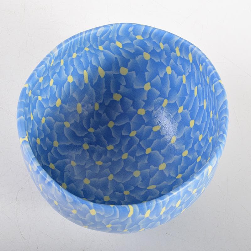 茶道具　瀬戸焼 更紗窯　長江哲男作　練上茶碗　共箱　V　6280