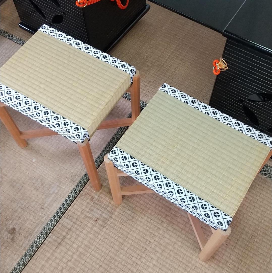 茶道具 御園棚 立礼棚 裏千家 淡々斎好写 丸炉 電熱器 畳み椅子×2脚