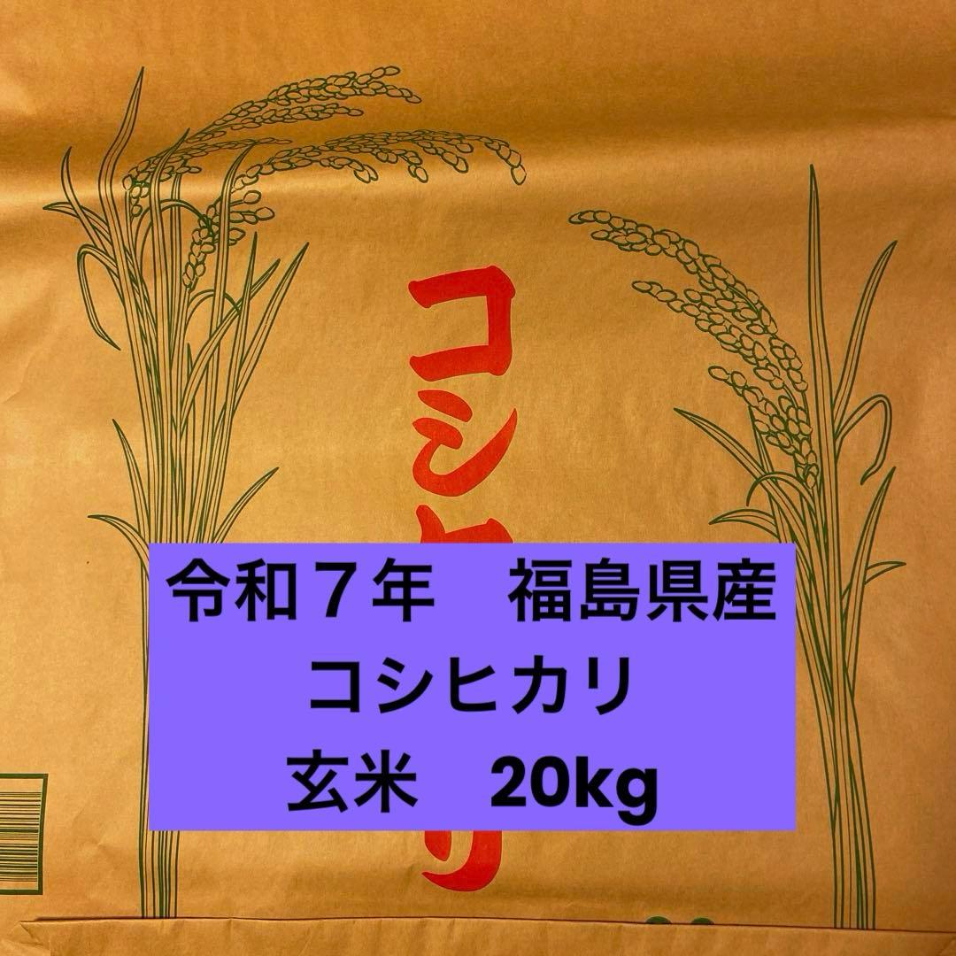 令和7年 福島県産コシヒカリ 玄米20kg