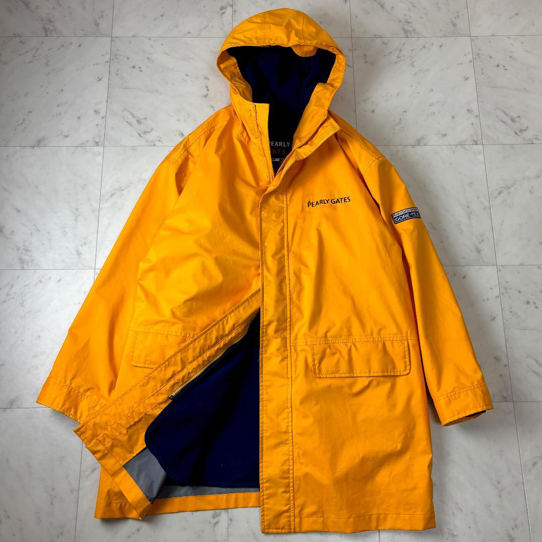 パーリーゲイツ L ゴアテックス ロングコート ライナー付き イエロー