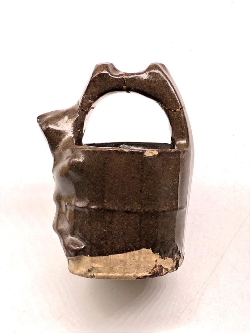 【 白釉・褐釉 対水滴 】 宋代 宋窯 化粧箱入り 中国古玩・骨董