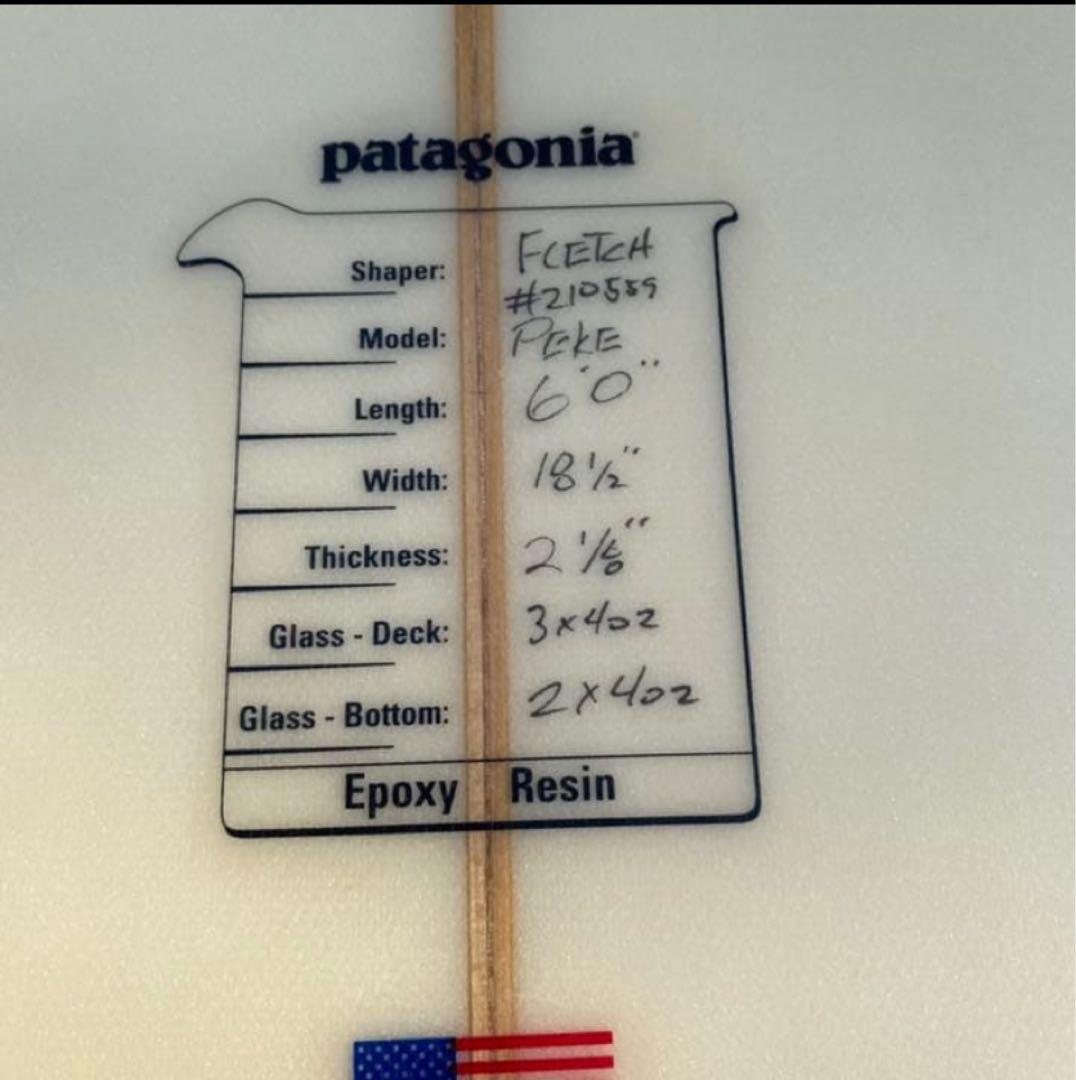 FCD サーフボード patagonia 6'0 Peke