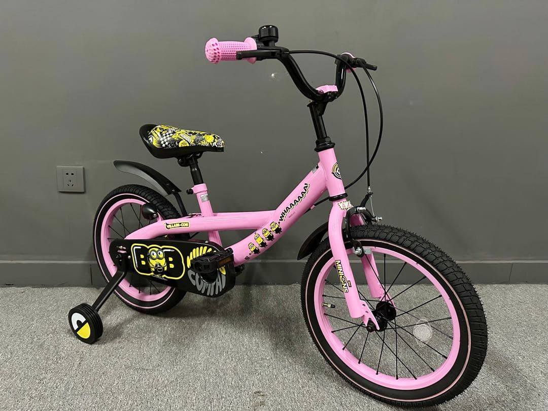 【新品・未使用】ミニオンズ 子供用自転車 16インチ 補助輪付き 正規デザイン