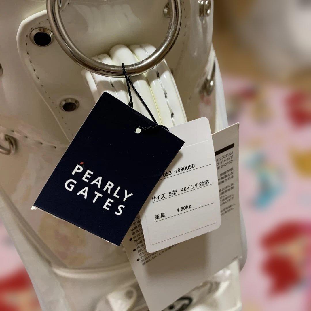 新品　PEARLY GATES パターンオーダー品 　キャディーパッグ　白